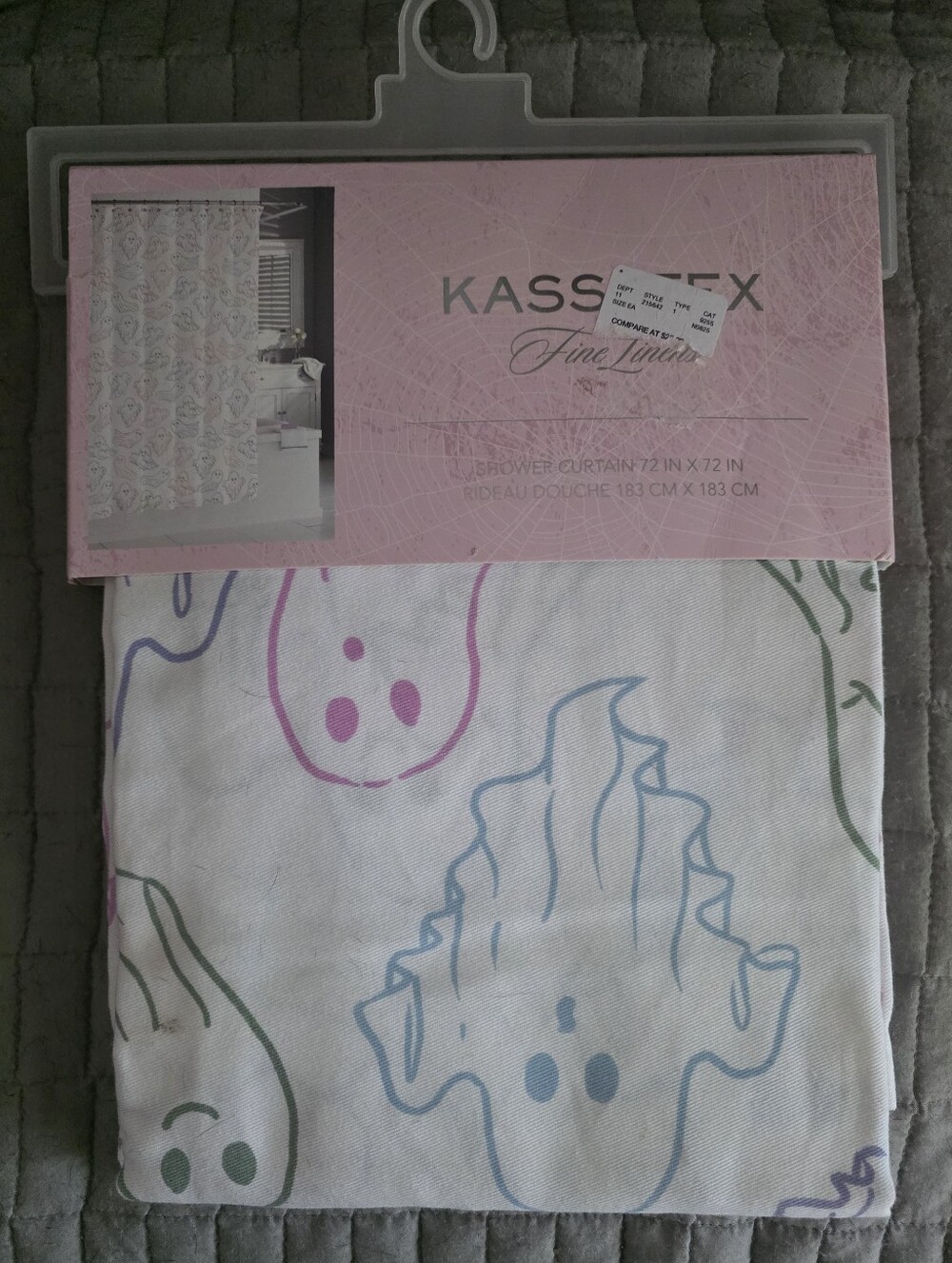 Kassatex Shower Curtain Halloween Ghost NWT